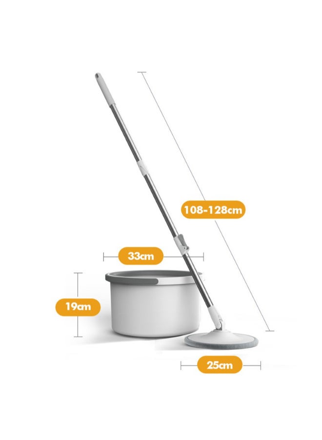 PAACHU 360° Flat Spin Mop with Bucket – Durable Design, Adjustable Handle, Microfiber Pad-2.5L - Image 3